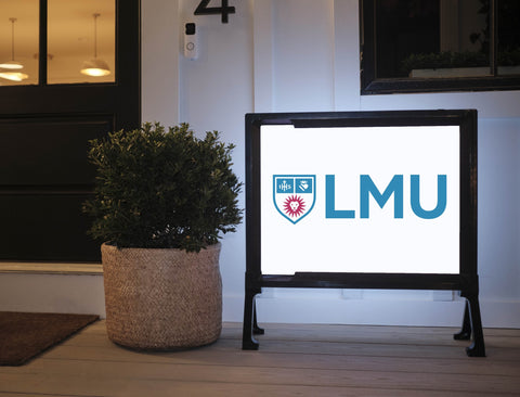 LMU Shield Mark White Yardsy Sign