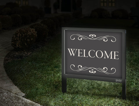 Flourished Welcome Yardsy Sign