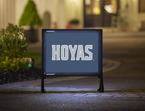 Georgetown Hoyas Wordmark Blue Yardsy Sign