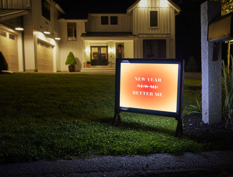 New Year New Better Me Yardsy Sign