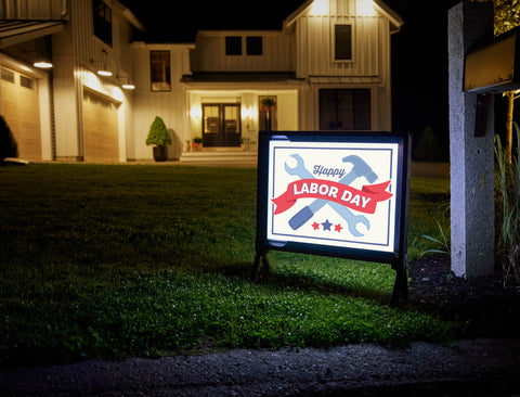 Happy Labor Day Yardsy Sign