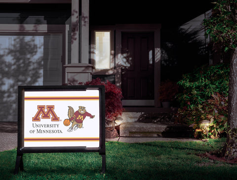 Minnesota M Goldy Basketball White Yardsy Sign