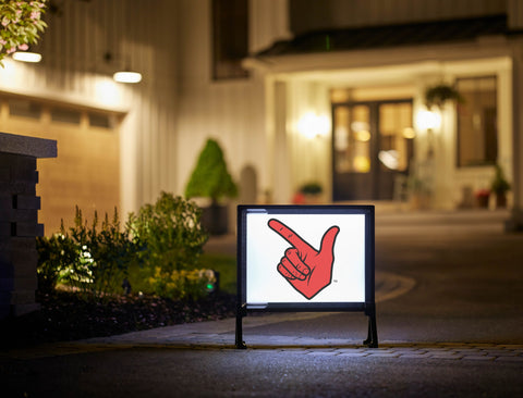 Texas Tech Guns Up White Yardsy Sign