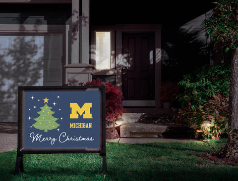 Michigan Merry Christmas Yardsy Sign