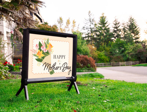 Happy Mother's Day Bouquet Yardsy Sign