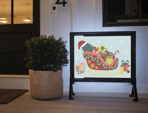 Santa's Sleigh Yardsy Sign