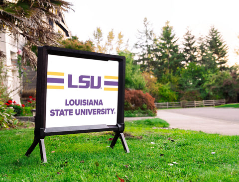 LSU Stripes White Yardsy Sign