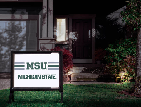 Michigan State MSU Stripes White Yardsy Sign