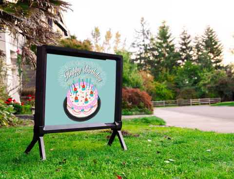 Happy Birthday Cake Yardsy Sign