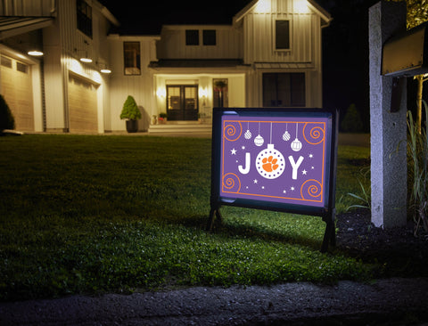 Clemson Christmas Joy Yardsy Sign