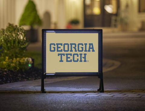 Georgia Tech Wordmark Gold Yardsy Sign
