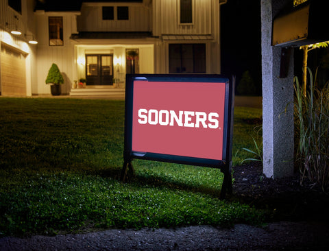 Oklahoma Sooners Wordmark Crimson Yardsy Sign