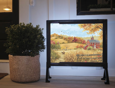 Fall Farm House Landscape Yardsy Sign