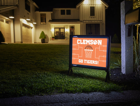 Clemson Basketball Yardsy Sign
