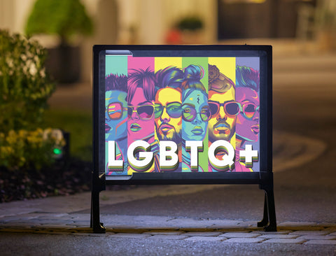 LGBTQ+ Rainbow People Yardsy Sign