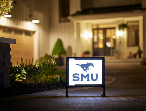 SMU Mustang Blue Yardsy Sign