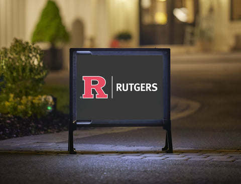 Rutgers Horizontal Mark Black Yardsy Sign