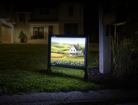 Country Cornfield House Landscape Yardsy Sign