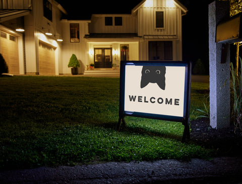 Welcome Cat Yardsy Sign