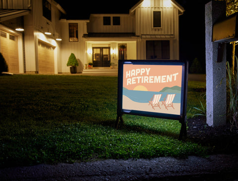 Happy Retirement Vacation Yardsy Sign