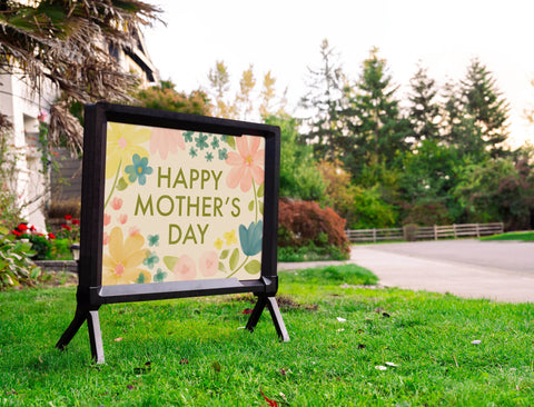 Happy Mother's Day Watercolor Floral Yardsy Sign