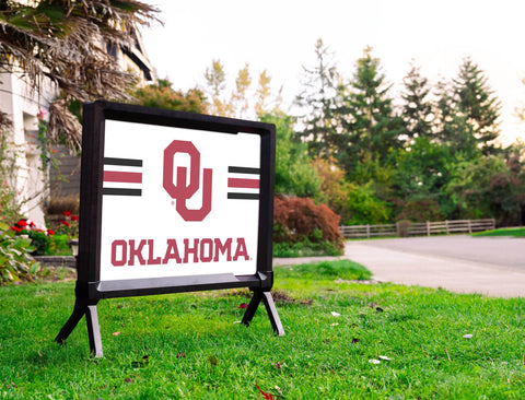 Oklahoma OU White Yardsy Sign