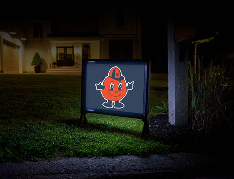 Syracuse University Orange Mascot Blue Yardsy Sign