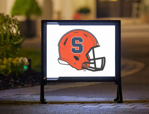 Syracuse University Orange Helmet White Yardsy Sign