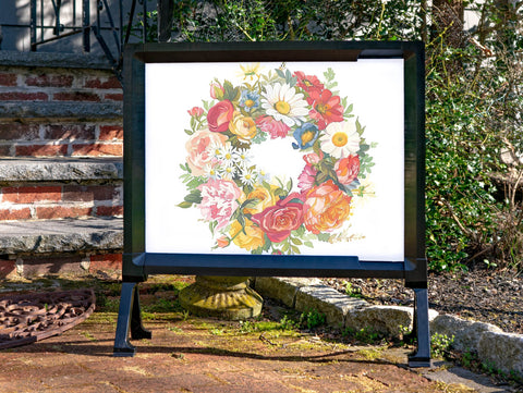 Summer Wreath Outdoor Decor Print Yardsy Sign