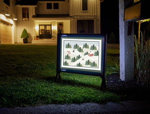 Winter Forest Yardsy Sign