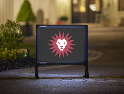 LMU Spirit Mark Black Yardsy Sign