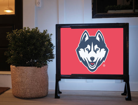 Huskies Color Block UConn Yardsy Sign