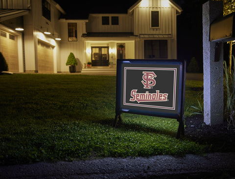 Florida State FS Seminoles Black Yardsy Sign