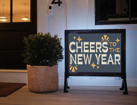 Cheers to the New Year Yardsy Sign