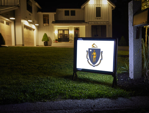 Massachusetts State Flag Yardsy Sign