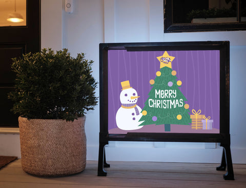 Christmas Tree LSU Yardsy Sign