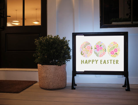 Happy Easter Eggs Yardsy Sign