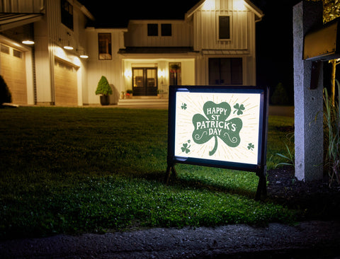 St. Patrick's Day Shamrock Yardsy Sign