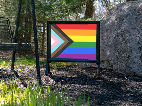 Progress Pride Flag Yardsy Sign