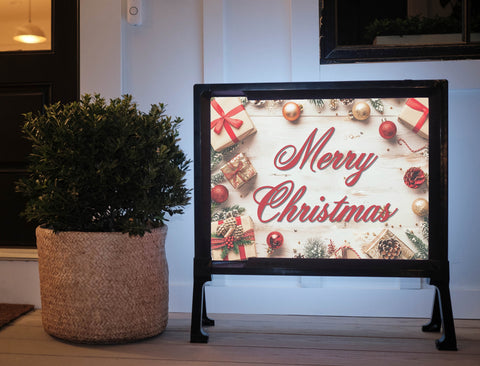 Off White Merry Christmas Yardsy Sign