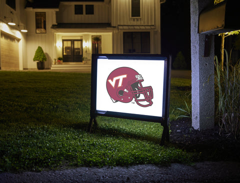 Virginia Tech Helmet Mark White Yardsy Sign
