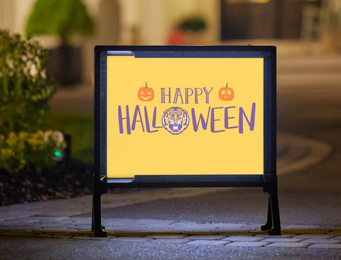 Happy Halloween Pumpkin Tiger LSU Yardsy Sign