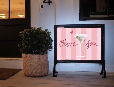 Olive You Yardsy Sign