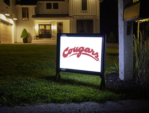 Washington State Cougars Wordmark White Yardsy Sign