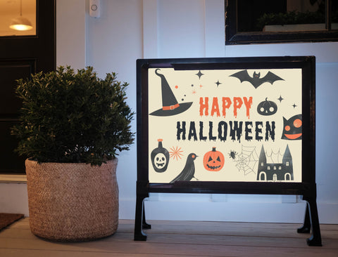 Simple Symbolic Halloween Yardsy Sign