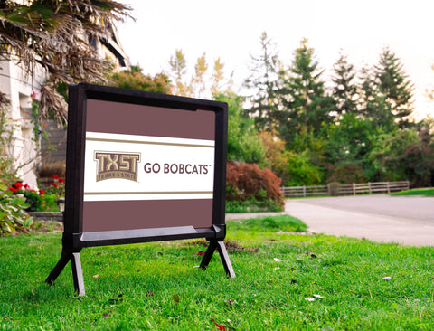 Texas State Go Bobcats Maroon Yardsy Sign