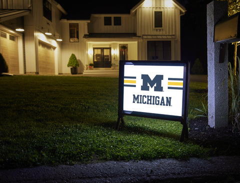 Michigan Blue M White Yardsy Sign