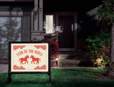 Year Of The Horse Yardsy Sign