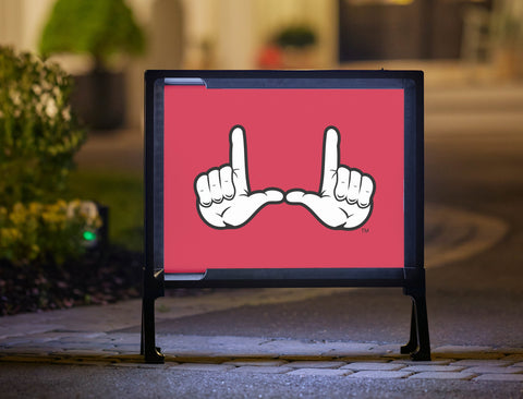 Utah "U" Hand Red Yardsy Sign