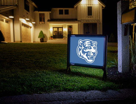 Memphis Tiger Head Blue Yardsy Sign